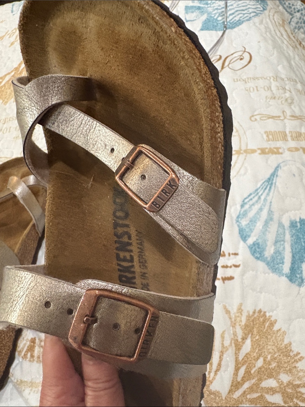 Birkenstock Women's Bronze Metallic Double-Strap Sandals - Picture 5 of 6